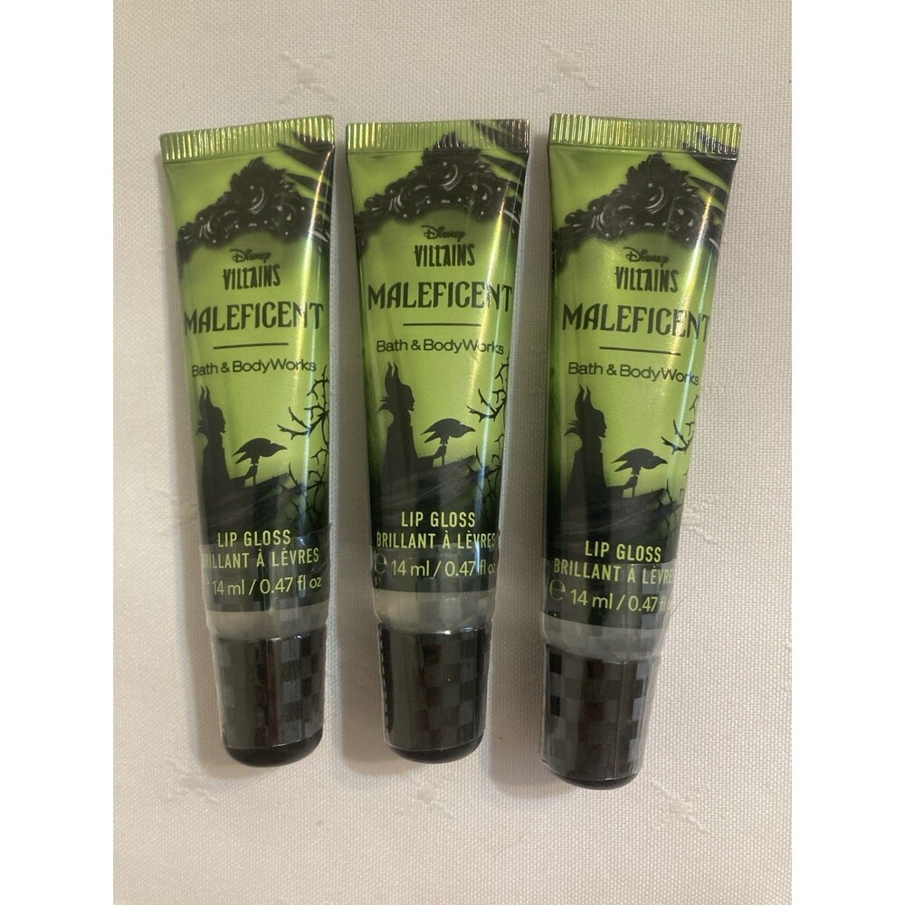 Bath & Body Works DISNEY VILLAINS MALEFICENT Lip Gloss - 0.47 fl oz x 3